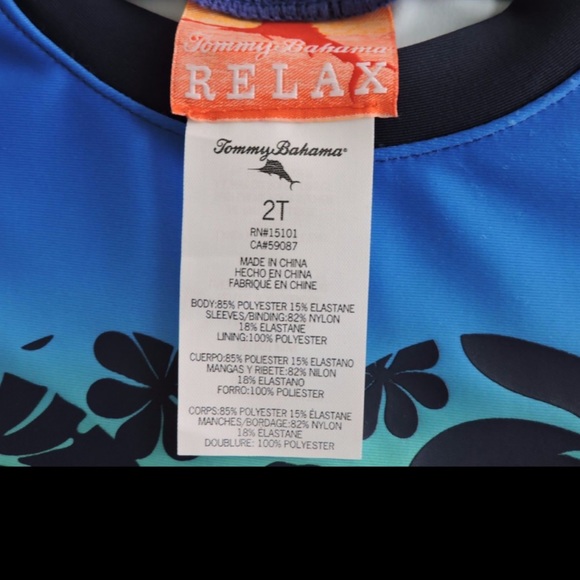 Tommy Bahama Relax Ombre 2 Piece Swim Set 2T - Picture 4 of 5